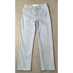 Soft Surroundings Jeans Womens Size 4 Striped Blue White Style 2DY11 Denim Jeans